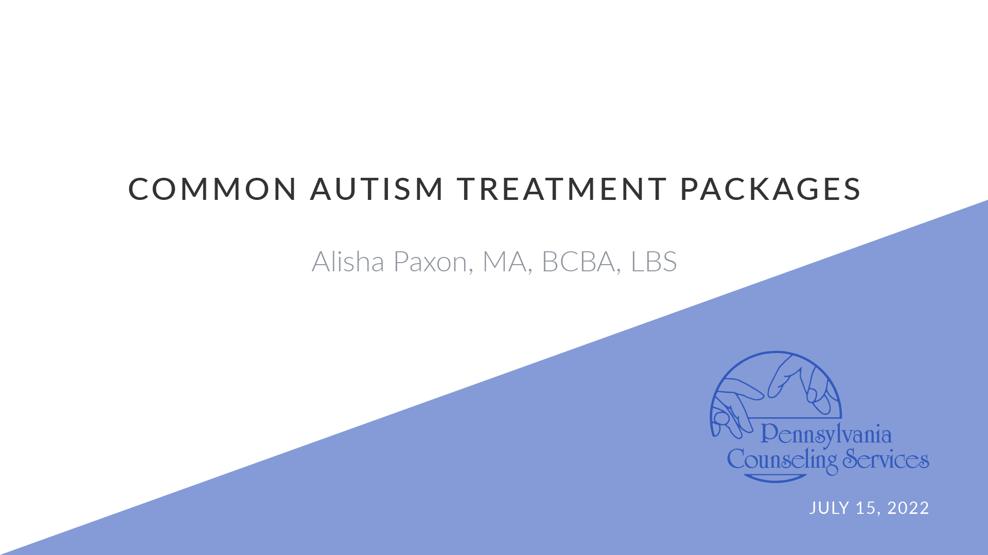 Common Autism Treatment Packages