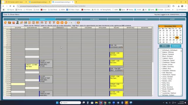Set Up Schedule and Intake Slots